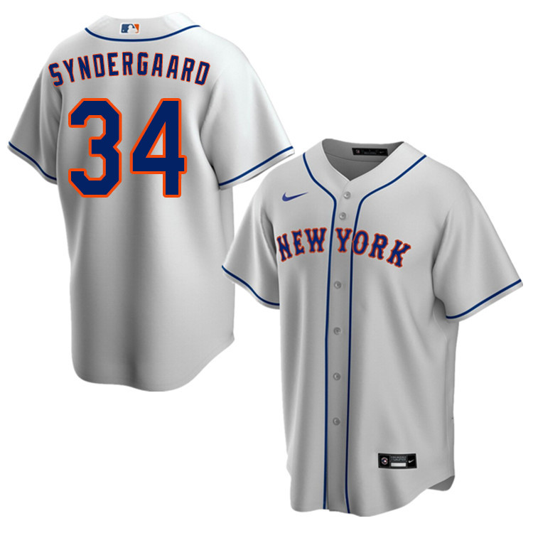 Nike Men #34 Noah Syndergaard New York Mets Baseball Jerseys Sale-Gray
